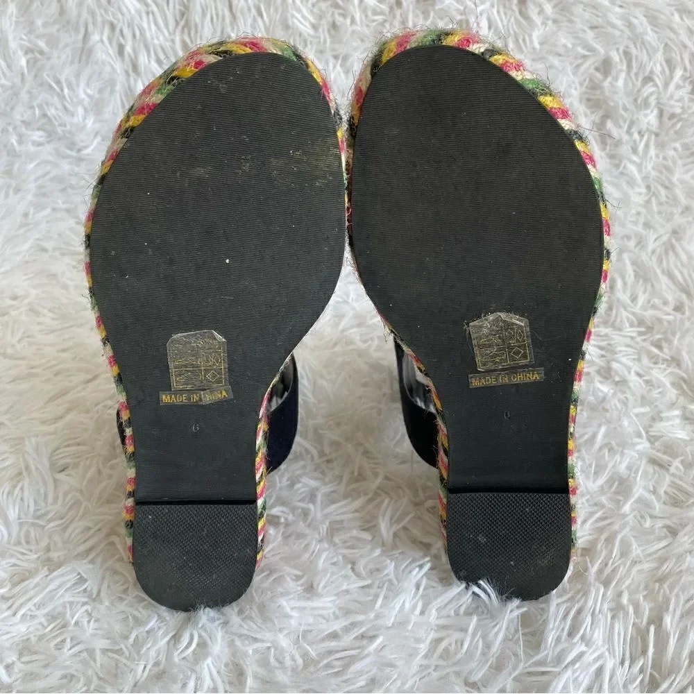 House of Harlow 1960 x REVOLVE Black Aiden Espadrille Sandals Size 6
